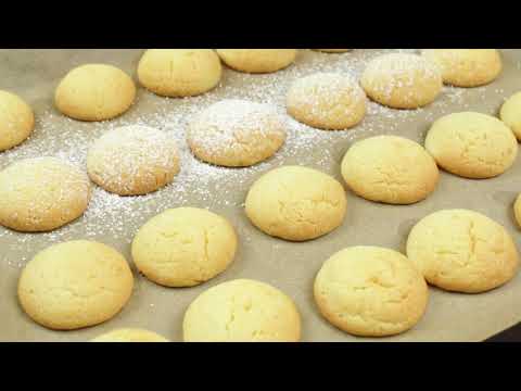 Видео рецепт Сахарное печенье с лимонной цедрой
