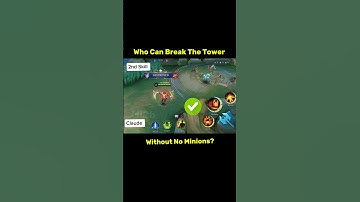 Who Can Break The Tower Without No minions Tutorial Mobile Legends #ml2b #tutorial #shorts #mlbb