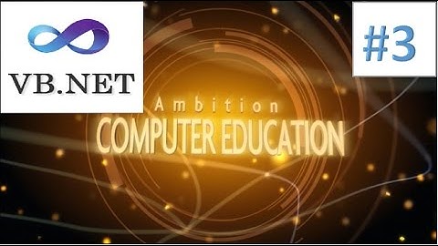 Visual Basic.net tutorial for beginners in  Hindi (Variable) Part - 3