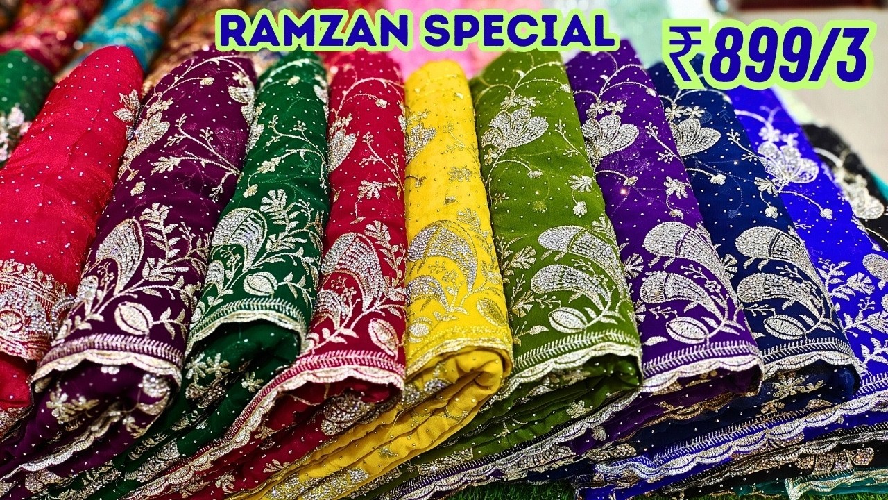 ₹899/3 Suits 😱 Bridal Wedding Sarees | RAMZAN 2026 Tissue Organza Banarasi Sarees Hyderabad