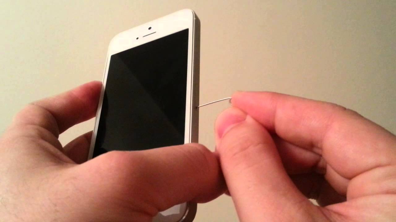 How to open iPhone SIM tray - iPhone 5, 5S, 6, 6 Plus - YouTube