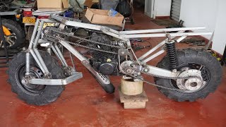 All wheel drive Motorcycle chain drive testing 2WD drive motorcycle part 3