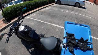 Doordash on a motorcycle