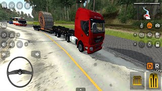GAME MOBIL MOBILAN TRUK IVECO HI-WAY TRAILER GANDENG MOD - GAME TRUK SIMULATOR ANDROID screenshot 4