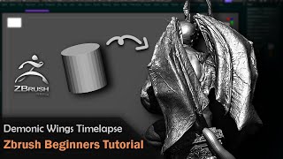 INSANE ZBrush Demon's Wings Sculpting Timelapse | Creature wings Modeling from Scratch | ZBrush 2025