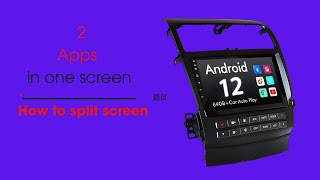 How to set split screen for navitech android headunit