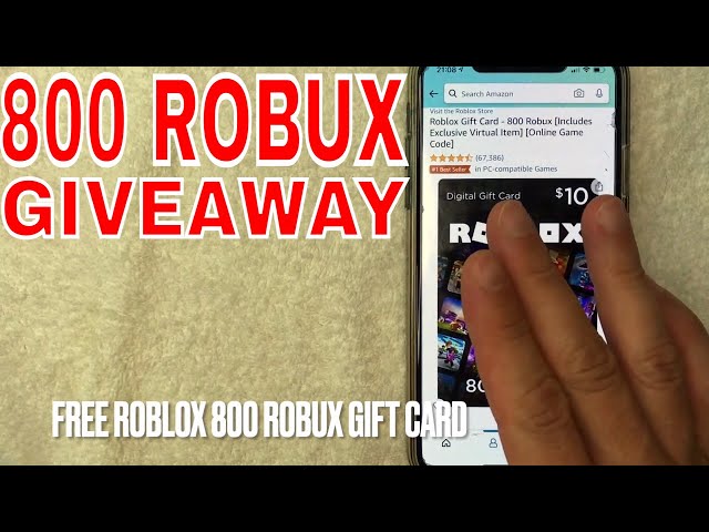 Roblox Gift Card 800 Robux Includes Exclusive Virtual Item Online Game Code  