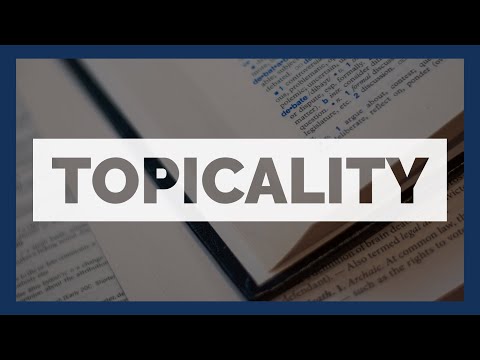How to run a Topicality in Competitive Debate