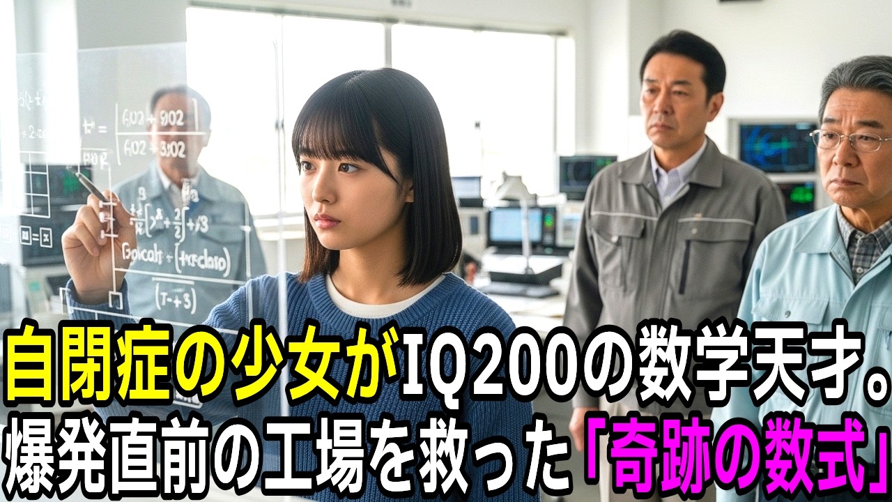 清掃員の娘は「IQ200の自閉症の数学天才」だった。爆発直前の工場を少女の数式が救った奇跡の物語。【感動する話】【朗読】