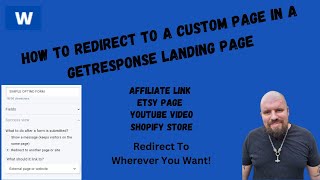 How To Redirect to a Custom Page in a Getresponse Landing Page #getresponse #getresponselandingpage