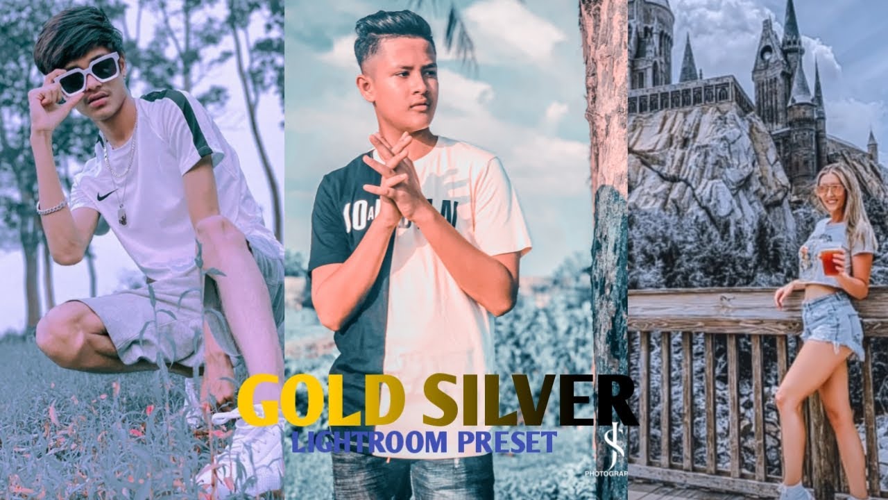 Gold silver lightroom preset 2021