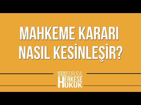 Video: Mahkeme Kararı Hangi Bölümlerden Oluşur?