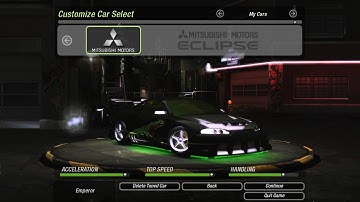NFS Underground 2 | Mitsubishi Eclipse | Customization and Gameplay