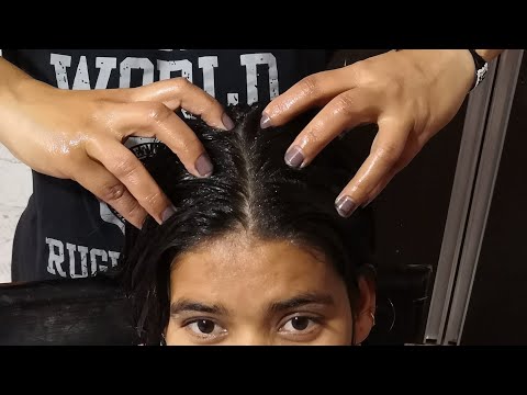 How to do head massage on dandruff scalp (with pressure points)