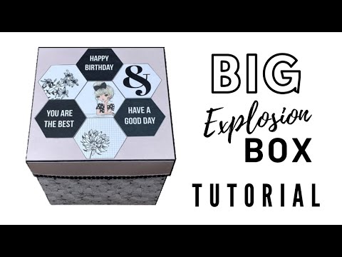 popup cubes card tutorial \handmade explosion box \surprise gift box 