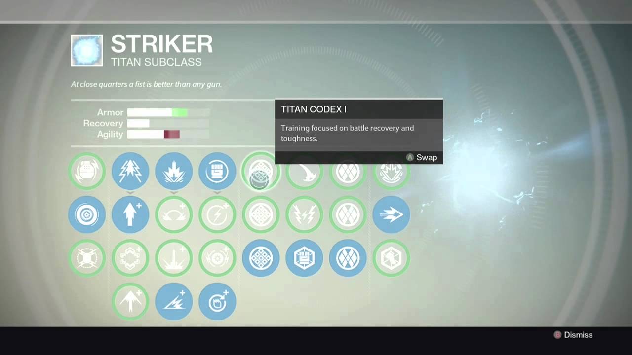 Destiny: defender and striker skill trees - YouTube