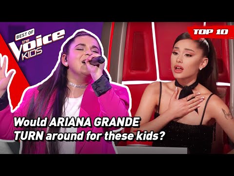 Kids singing the BEST ARIANA GRANDE songs on The Voice Kids! 🥰 | Top 10