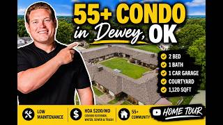 55 Condo in Dewey, OK | 2 Bed • Garage • Courtyard | Home Tour 55 Condo in Dewey, OK | 2 Bed • Garage • Courtyard | Home Tour