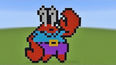 How To Build Mr Krabs from Spongebob Squarepants Pixel Art In Minecraft