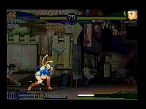 SFA3- Sakura vs A-ISM Cammy （2007.01.07)バズーカ組み手 バズーカ白鳥vsハラキリ