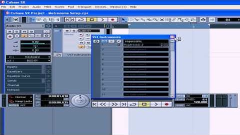 Cubase SX 3 Tutorial - Lesson 13:  Metronome Setup