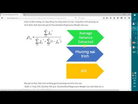 Video Cách tính phương sai trích Average Variance Extracted... - youtube
