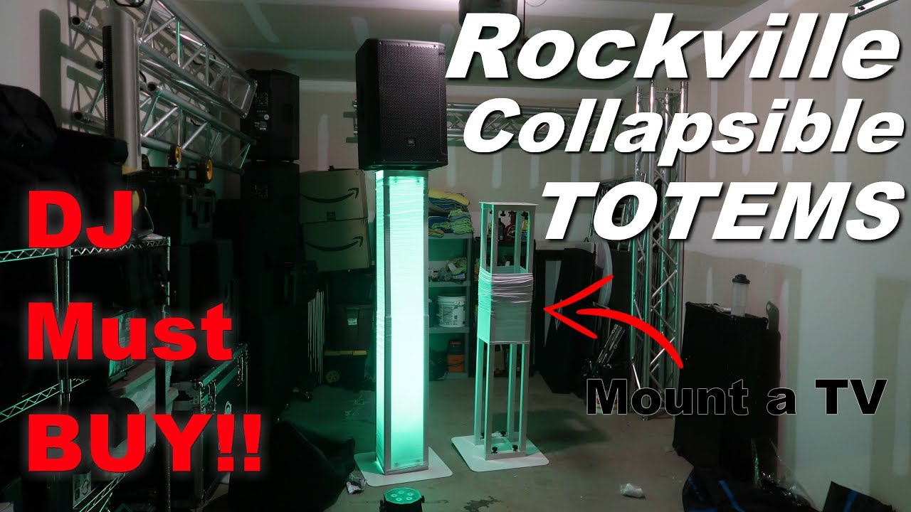 Best DJ Totem EVER!! Fully Collapsible (Review) Rockville RTP32 