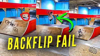 Guy Tries to Do a Backflip on His Bike but Lands on His Shoulder