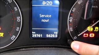 Resetting the service interval for Skoda Octavia 2, audio: English