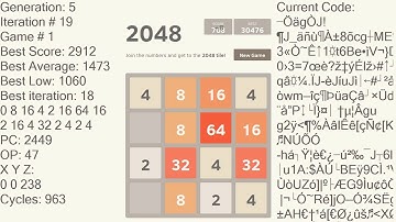 Auto 2048 Test #3 - now with Evolution!