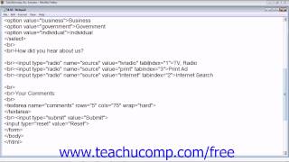 HTML5 and CSS3 Tutorial Changing the Tab Order Training Lesson 11.10