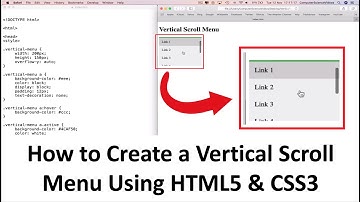 How to CODE a Vertical Scroll Menu Using HTML5 & CSS3 Programming | New