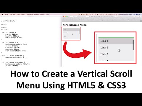 How to Create a Vertical Scroll Menu Using HTML5 & CSS3 | New