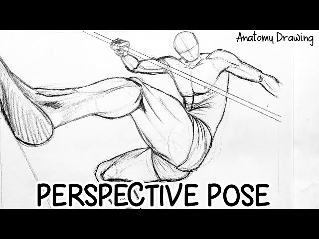 How to draw Perspective pose/ spider man Action Pose drawing/ Miguel O'Hara dynamic  pose - YouTube