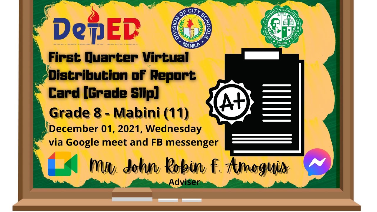 Q1 Virtual Distribution of Report Card (Grade Slip) 12/01/2021