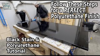 How to get a PERFECT Polyurethane Finish || How to Stain a Table || Black Stain Tutorial by Matt Montavon (MMCC_Woodshop) 36,209 views 1 year ago 13 minutes, 38 seconds