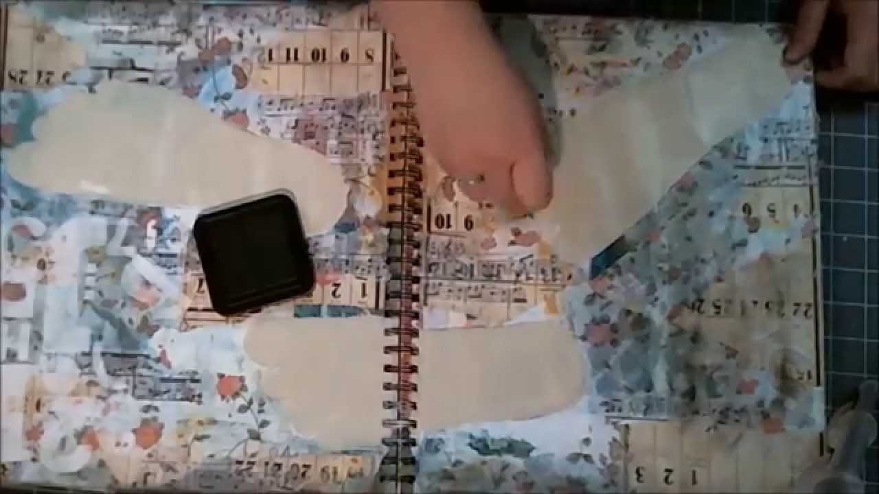 Mixed Media Monday - Footsteps and Calendars Art Journal Page - YouTube