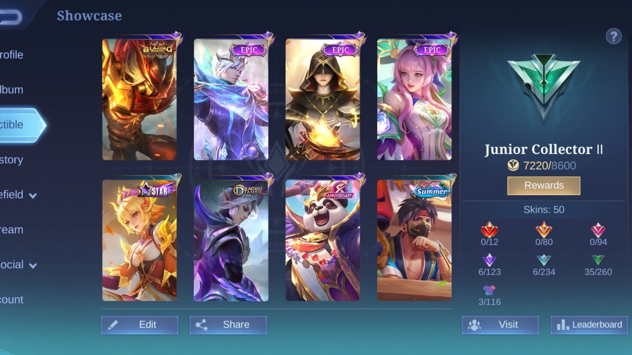 Low price mobile legend acc for sell price – 1k  first half payment limited time offer
