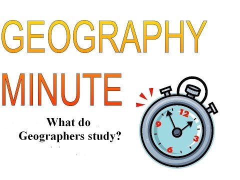 What do Geographers study?