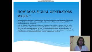 ANALOG VIDEO PRESENTATION-SIGNAL GENERATORS