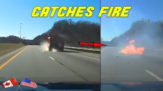 TRUCK'S ENGINE EXPLODES WHILE DRIVING