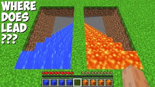 WHERE does LEAD LAVA STAIRS or WATER STAIRS in Minecraft ? STRANGEST PASSAGE !