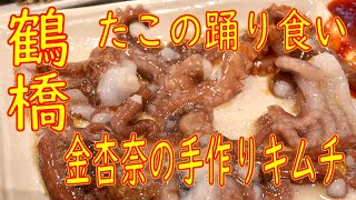 鶴橋 日本で食べるサンナクチ「金杏奈の手作りキムチ」 2020.1.18 キンパ、岩のりキムチ他