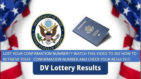 LOST YOUR GREEN CARD CONFIRMATION NUMBER??? THIS IS HOW TO RETRIEVE YOUR LOST CONFIRMATION NUMBER!!!
