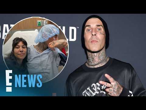Travis Barker Explains Hospitalization in Photo With Kourtney Kardashian | E! News
