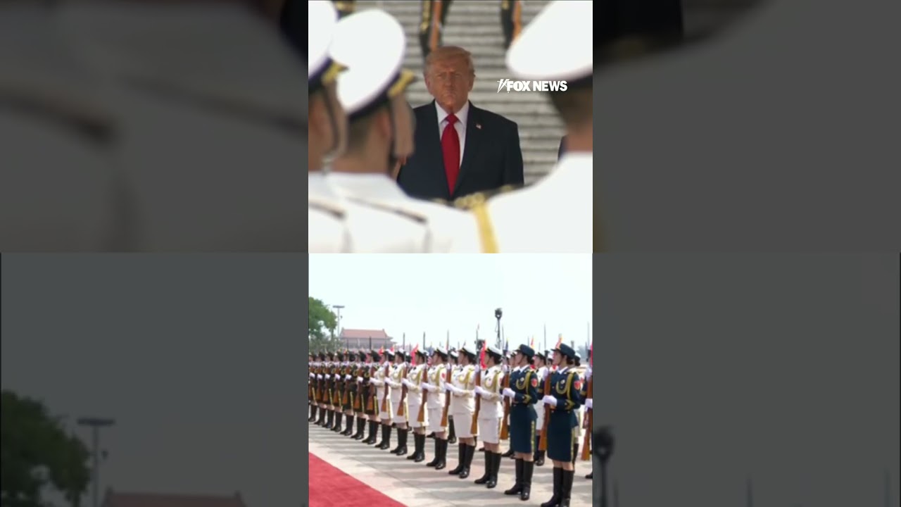WATCH: Trump participates in arrival ceremony with Xi #news #foxnews #us