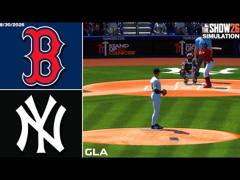 Yankees vs. Red Sox Simulation | 8/30/26 | MLB The Show 26 PS5 Gameplay