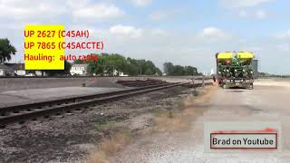 Union Pacific trains from Central City to Silver Creek,NE on August 8,2020