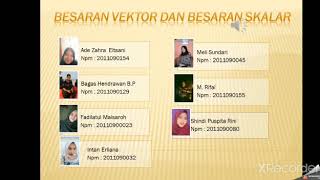 Besaran Vektor dan Besaran Skalar
