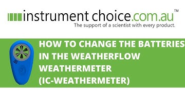 How to Change the Batteries in the WeatherFlow WEATHERmeter (IC-Weathermeter)